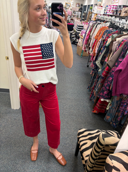 Simply Southern American flag top