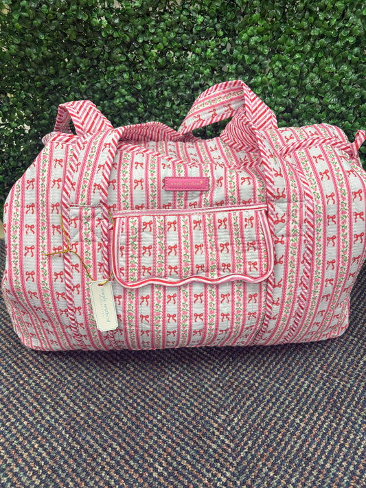 Simply Southern bow/floral duffle bag