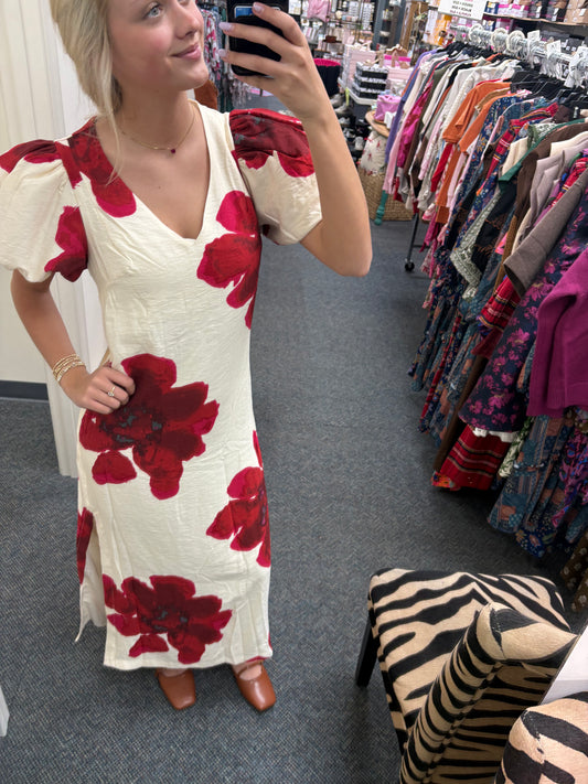 Glam Floral maxi dress