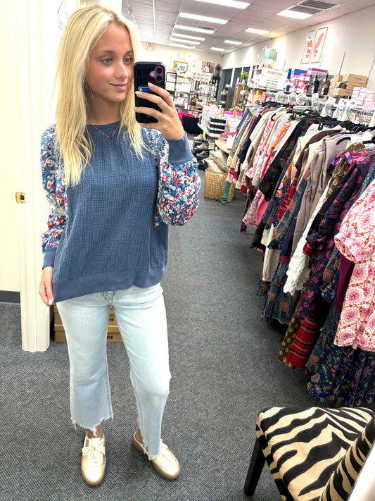 Simply Southern Navy Floral long sleeve