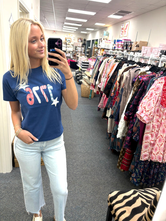 Simply Southern navy 1776 T shirt
