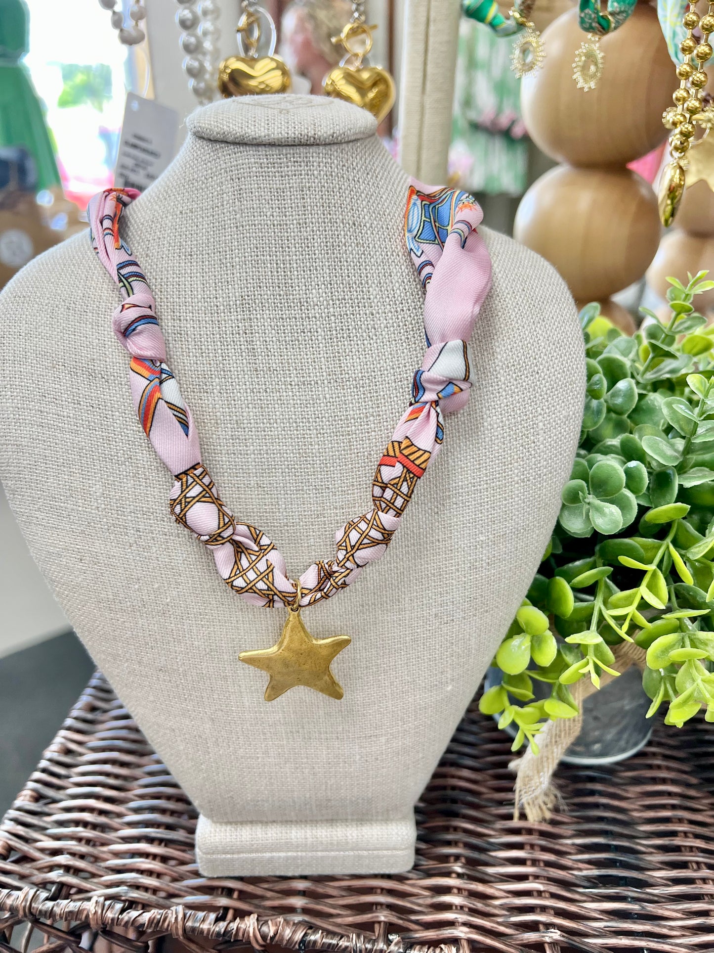 Star Bound Scarf Necklace