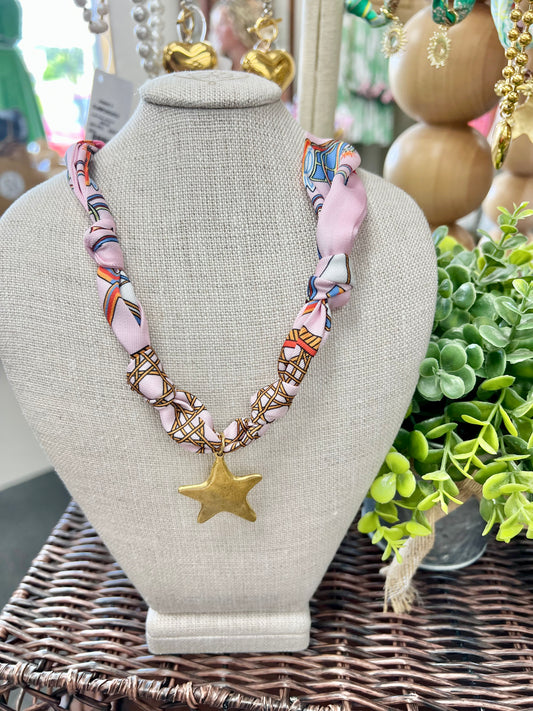 Star Bound Scarf Necklace