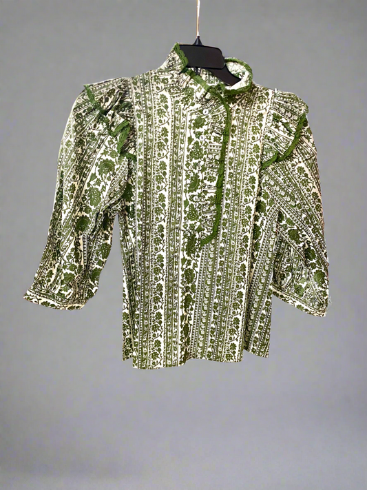Olive Entro Floral Top